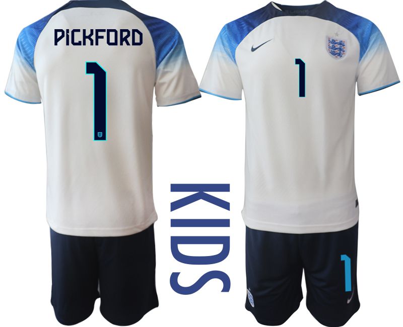 Youth 2022 World Cup National Team England home white 1 Soccer Jersey